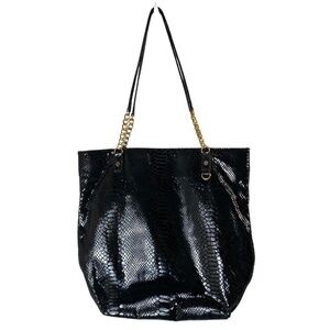 Michael Kors Jet Set Chain Tote Leather Black Handbag